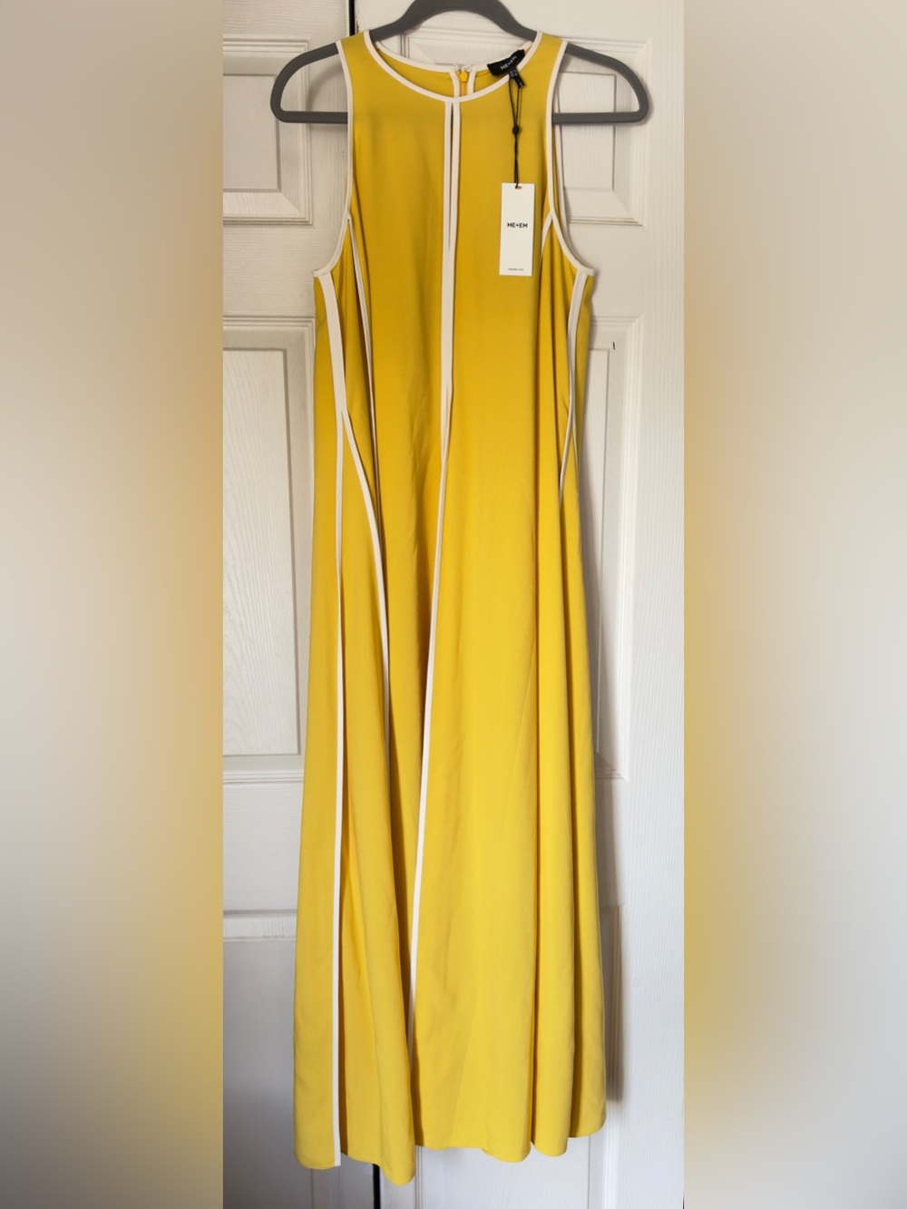 ME+EM Yellow Maxi Dress with White Piping - Picture 4 of 7